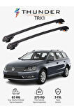 VOLKSWAGEN PASSAT VARIANT 2010-2014 TRX1 Thunder Carrier Kilitli Ara Atkı Taşıyıcı Tavan Barı Siyah
