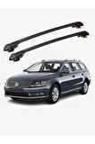 VOLKSWAGEN PASSAT VARIANT 2010-2014 TRX1 Thunder Carrier Kilitli Ara Atkı Taşıyıcı Tavan Barı Siyah