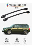 JEEP PATRIOT 2007-2017 TRX1 Thunder Carrier Kilitli Ara Atkı Taşıyıcı Tavan Barı Siyah