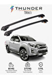 ISUZU D-MAX 2016-2019 TRX1 Thunder Carrier Kilitli Ara Atkı Taşıyıcı Tavan Barı Siyah