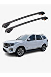 KIA MOHAVE 2008-2019 TRX1 Thunder Carrier Kilitli Ara Atkı Taşıyıcı Tavan Barı Siyah