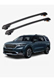 KIA CARNIVAL 2021-Sonrası TRX1 Thunder Carrier Kilitli Ara Atkı Taşıyıcı Tavan Barı Siyah