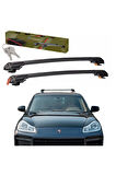 PORSCHE CAYENNE (9PA-E1) 2002-2010 TRX1 Thunder Carrier Kilitli Ara Atkı Taşıyıcı Tavan Barı Siyah