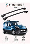 PEUGEOT BIPPER 2008-Sonrası TRX1 Thunder Carrier Kilitli Ara Atkı Taşıyıcı Tavan Barı Siyah
