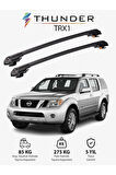 NISSAN PATHFINDER 2005-2012 TRX1 Thunder Carrier Kilitli Ara Atkı Taşıyıcı Tavan Barı Siyah