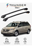 TOYOTA SIENNA 2004-2010 TRX1 Thunder Carrier Kilitli Ara Atkı Taşıyıcı Tavan Barı Siyah