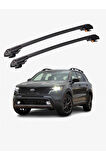 KIA SORENTO X-LINE 2021-Sonrası TRX1 Thunder Carrier Kilitli Ara Atkı Taşıyıcı Tavan Barı Siyah