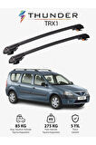 DACIA LOGAN MCV 2007-2012 TRX1 Thunder Carrier Kilitli Ara Atkı Taşıyıcı Tavan Barı Siyah