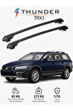 VOLVO XC70 2008-2016 TRX1 Thunder Carrier Kilitli Ara Atkı Taşıyıcı Tavan Barı Siyah