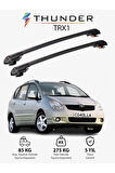 TOYOTA COROLLA VERSO 2002-2003 TRX1 Thunder Carrier Kilitli Ara Atkı Taşıyıcı Tavan Barı Siyah