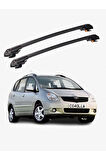TOYOTA COROLLA VERSO 2002-2003 TRX1 Thunder Carrier Kilitli Ara Atkı Taşıyıcı Tavan Barı Siyah