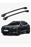 CUPRA FORMENTOR 2020-Sonrası TRX1 Thunder Carrier Kilitli Ara Atkı Taşıyıcı Tavan Barı Siyah