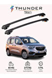 OPEL COMBO E 2019-Sonrası TRX1 Thunder Carrier Kilitli Ara Atkı Taşıyıcı Tavan Barı Siyah