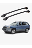 HYUNDAI SANTA FE 2001-2006 TRX1 Thunder Carrier Kilitli Ara Atkı Taşıyıcı Tavan Barı Siyah