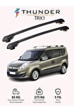 OPEL COMBO D 2012-2018 TRX1 Thunder Carrier Kilitli Ara Atkı Taşıyıcı Tavan Barı Siyah