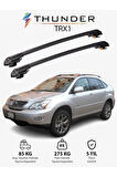 LEXUS RX 2004-2009 TRX1 Thunder Carrier Kilitli Ara Atkı Taşıyıcı Tavan Barı Siyah