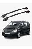 MERCEDES-BENZ VIANO 2003-2014 TRX1 Thunder Carrier Kilitli Ara Atkı Taşıyıcı Tavan Barı Siyah