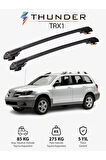 MITSUBISHI OUTLANDER 2003-2006 TRX1 Thunder Carrier Kilitli Ara Atkı Taşıyıcı Tavan Barı Siyah