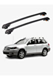 MITSUBISHI OUTLANDER 2003-2006 TRX1 Thunder Carrier Kilitli Ara Atkı Taşıyıcı Tavan Barı Siyah
