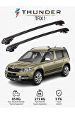 SKODA YETI 2009-2017 TRX1 Thunder Carrier Kilitli Ara Atkı Taşıyıcı Tavan Barı Siyah