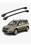 SKODA YETI 2009-2017 TRX1 Thunder Carrier Kilitli Ara Atkı Taşıyıcı Tavan Barı Siyah
