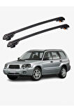 SUBARU FORESTER 2003-2007 TRX1 Thunder Carrier Kilitli Ara Atkı Taşıyıcı Tavan Barı Siyah