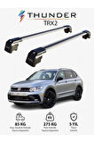 VOLKSWAGEN TIGUAN R-LINE 2020-Sonrası TRX2 Thunder Carrier Kilitli Ara Atkı Taşıyıcı Tavan Barı Gri