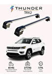 JEEP COMPASS 2017-Sonrası TRX2 Thunder Carrier Kilitli Ara Atkı Taşıyıcı Tavan Barı Gri