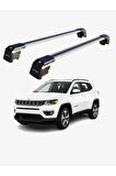 JEEP COMPASS 2017-Sonrası TRX2 Thunder Carrier Kilitli Ara Atkı Taşıyıcı Tavan Barı Gri