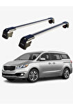 KIA CARNIVAL 2015-2020 TRX2 Thunder Carrier Kilitli Ara Atkı Taşıyıcı Tavan Barı Gri