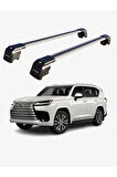 LEXUS LX 2016-Sonrası TRX2 Thunder Carrier Kilitli Ara Atkı Taşıyıcı Tavan Barı Gri