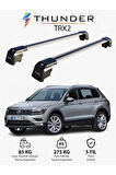 VOLKSWAGEN TIGUAN 2016-Sonrası TRX2 Thunder Carrier Kilitli Ara Atkı Taşıyıcı Tavan Barı Gri