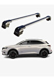 DS AUTO DS 7 CROSSBACK 2018-Sonrası TRX2 Thunder Carrier Kilitli Ara Atkı Taşıyıcı Tavan Barı Gri
