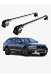 VOLVO XC40 2018-Sonrası TRX2 Thunder Carrier Kilitli Ara Atkı Taşıyıcı Tavan Barı Gri