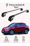 FIAT 500X 2014-Sonrası TRX2 Thunder Carrier Kilitli Ara Atkı Taşıyıcı Tavan Barı Gri