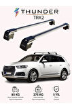 AUDI Q7 2016-Sonrası TRX2 Thunder Carrier Kilitli Ara Atkı Taşıyıcı Tavan Barı Gri