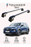 HYUNDAI SANTA FE 2019-Sonrası TRX2 Thunder Carrier Kilitli Ara Atkı Taşıyıcı Tavan Barı Gri
