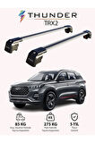 CHERY TIGGO 7 PRO 2020-Sonrası TRX2 Thunder Carrier Kilitli Ara Atkı Taşıyıcı Tavan Barı Gri