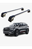 CHERY TIGGO 7 PRO 2020-Sonrası TRX2 Thunder Carrier Kilitli Ara Atkı Taşıyıcı Tavan Barı Gri