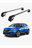 OPEL GRANDLAND X 2018-Sonrası TRX2 Thunder Carrier Kilitli Ara Atkı Taşıyıcı Tavan Barı Gri