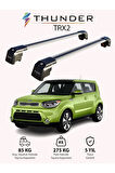 KIA SOUL 2014-2019 TRX2 Thunder Carrier Kilitli Ara Atkı Taşıyıcı Tavan Barı Gri