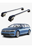 VOLKSWAGEN PASSAT VARIANT 2015-Sonrası TRX2 Thunder Carrier Kilitli Ara Atkı Taşıyıcı Tavan Barı Gri