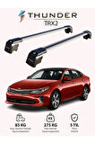 KIA OPTIMA 2016-2021 TRX2 Thunder Carrier Kilitli Ara Atkı Taşıyıcı Tavan Barı Gri