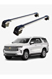 CHEVROLET TAHOE 2015-2020 TRX2 Thunder Carrier Kilitli Ara Atkı Taşıyıcı Tavan Barı Gri
