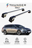 OPEL INSIGNIA SPORT TOURER 2009-2017 TRX2 Thunder Carrier Kilitli Ara Atkı Taşıyıcı Tavan Barı Gri