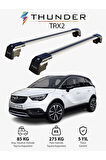 OPEL CROSSLAND 2020-Sonrası TRX2 Thunder Carrier Kilitli Ara Atkı Taşıyıcı Tavan Barı Gri