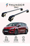 FORD S-MAX 2015-Sonrası TRX2 Thunder Carrier Kilitli Ara Atkı Taşıyıcı Tavan Barı Gri