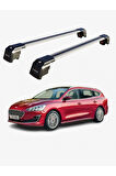 FORD FOCUS ESTATE 2019-Sonrası TRX2 Thunder Carrier Kilitli Ara Atkı Taşıyıcı Tavan Barı Gri