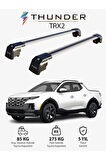 HYUNDAI SANTA CRUZ 2022-Sonrası TRX2 Thunder Carrier Kilitli Ara Atkı Taşıyıcı Tavan Barı Gri
