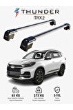 CHERY TIGGO 8 2018-Sonrası TRX2 Thunder Carrier Kilitli Ara Atkı Taşıyıcı Tavan Barı Gri